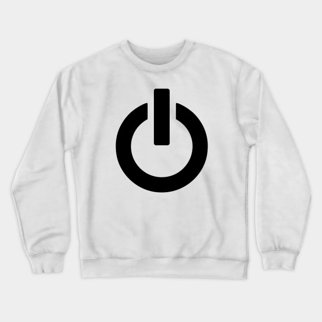 Power Button (black) Crewneck Sweatshirt by XOOXOO